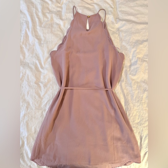 Naked Zebra Lavender Scalloped Mini Dress - Picture 3 of 3